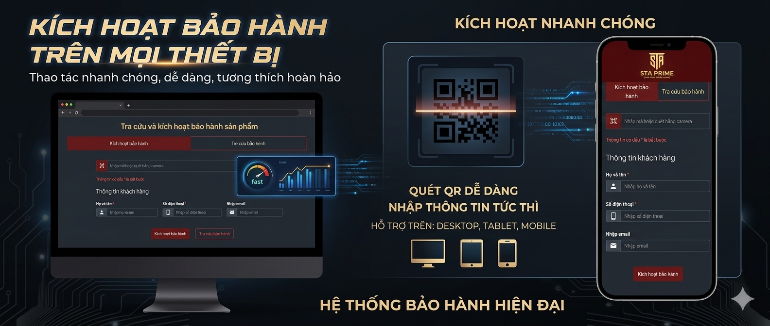 Quét mã kích hoạt nhanh chóng